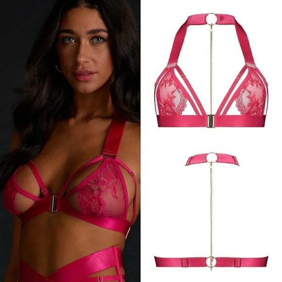 Private Collection by Hunkemöller Clementine Bralette in Pink Size Large NWOT - Picture 1 of 15